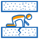 Figure Crawling Through Tight Space Icon