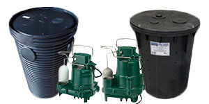 Two Sump Pumps and Baskets